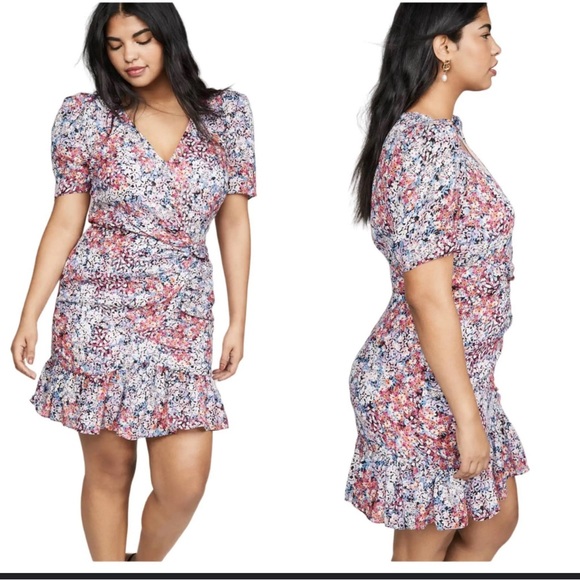 Silk Parker Krislyn Floral Dahlia Ditsy Mini Dress - Picture 2 of 4